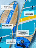 Сапборд широкий надувной Uwithme Wood Blue 350x89x15 см — фото 3